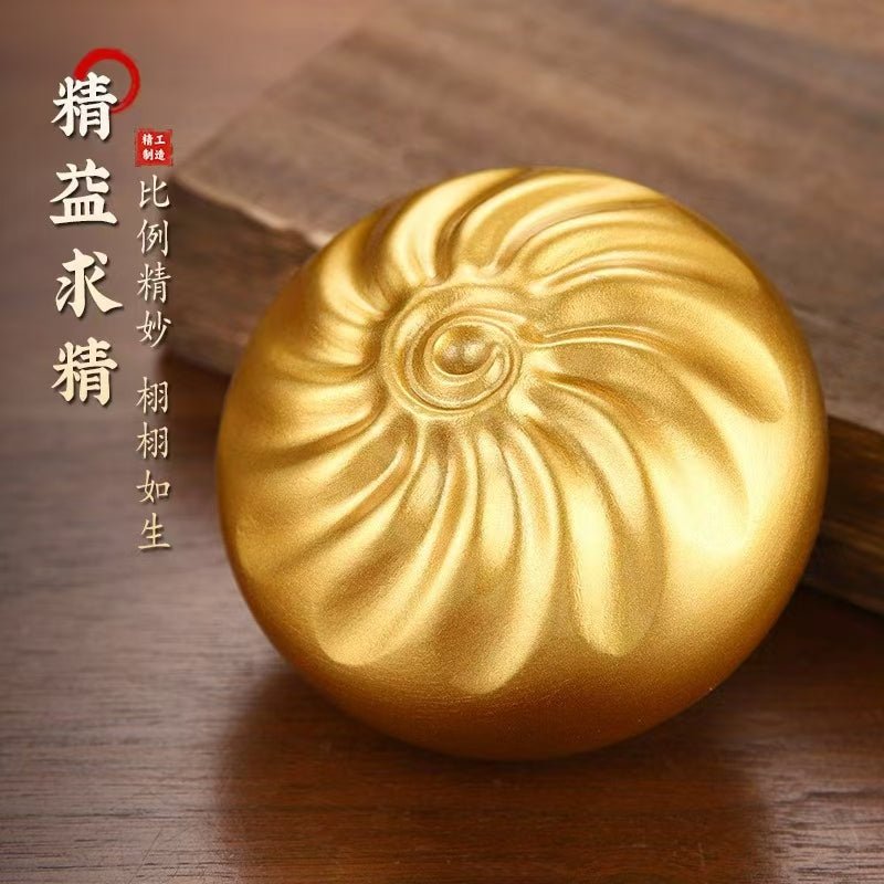 Brass "Baozi" - Traditional Chinese Lucky Charm - LuckDoubled