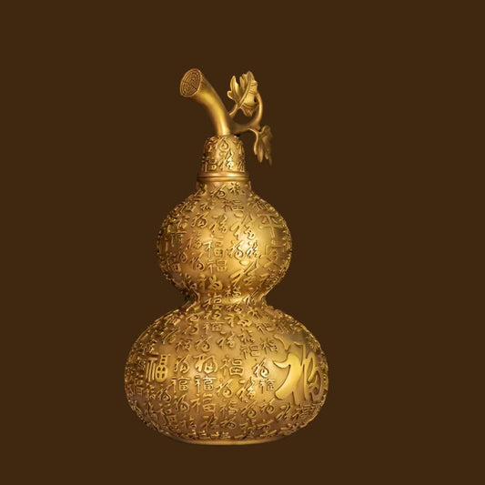 ‌Premium Custom Handmade Auspicious Copper Gourd - LuckDoubled