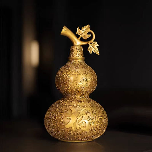 ‌Premium Custom Handmade Auspicious Copper Gourd - LuckDoubled